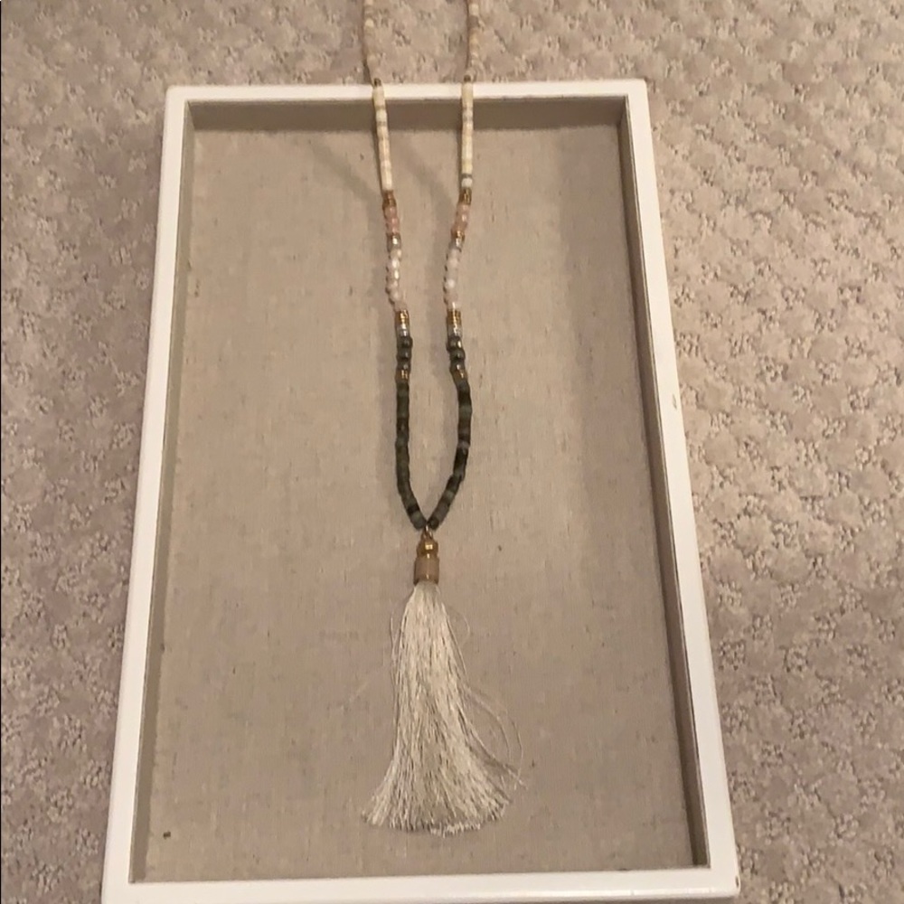 Stella & Dot Antonia Tassel Necklace - Blush